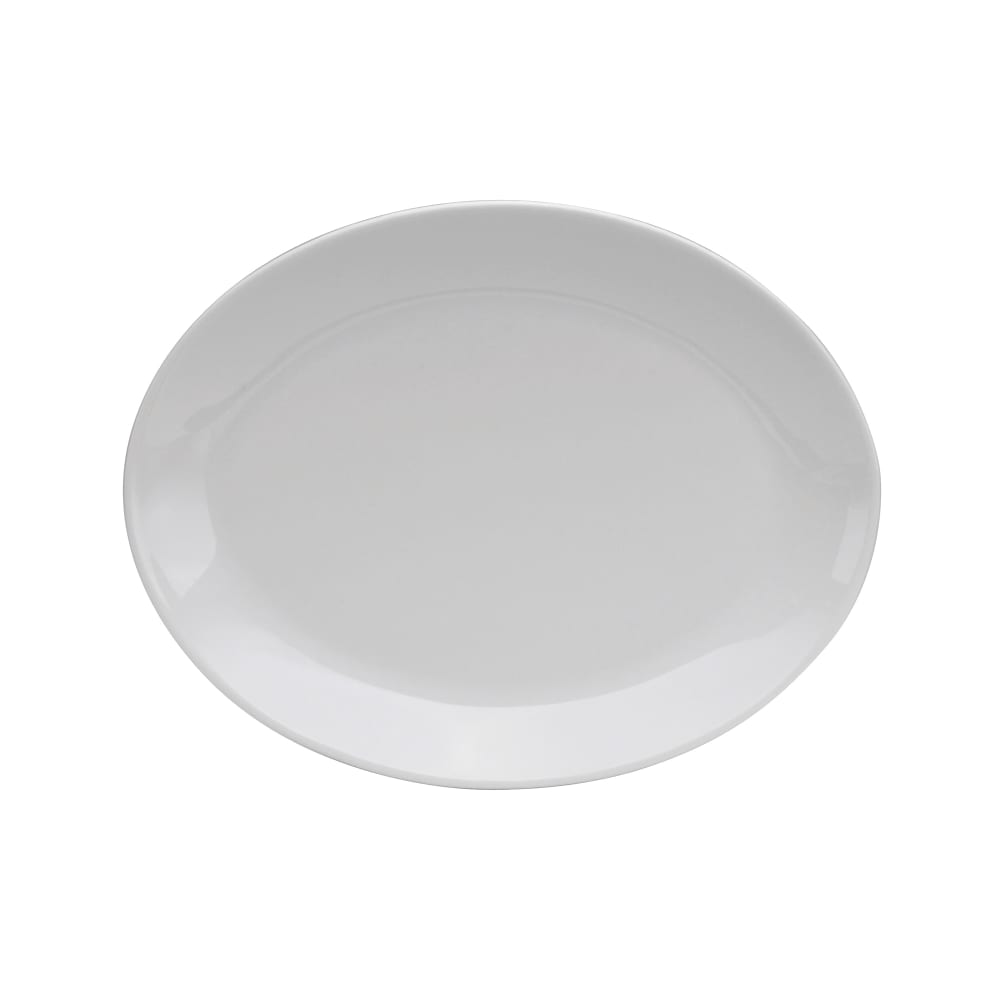 Oneida Oval Buffalo Euro Platter - 11" x 8 1/2", Porcelain, Bright White (F8000000355)