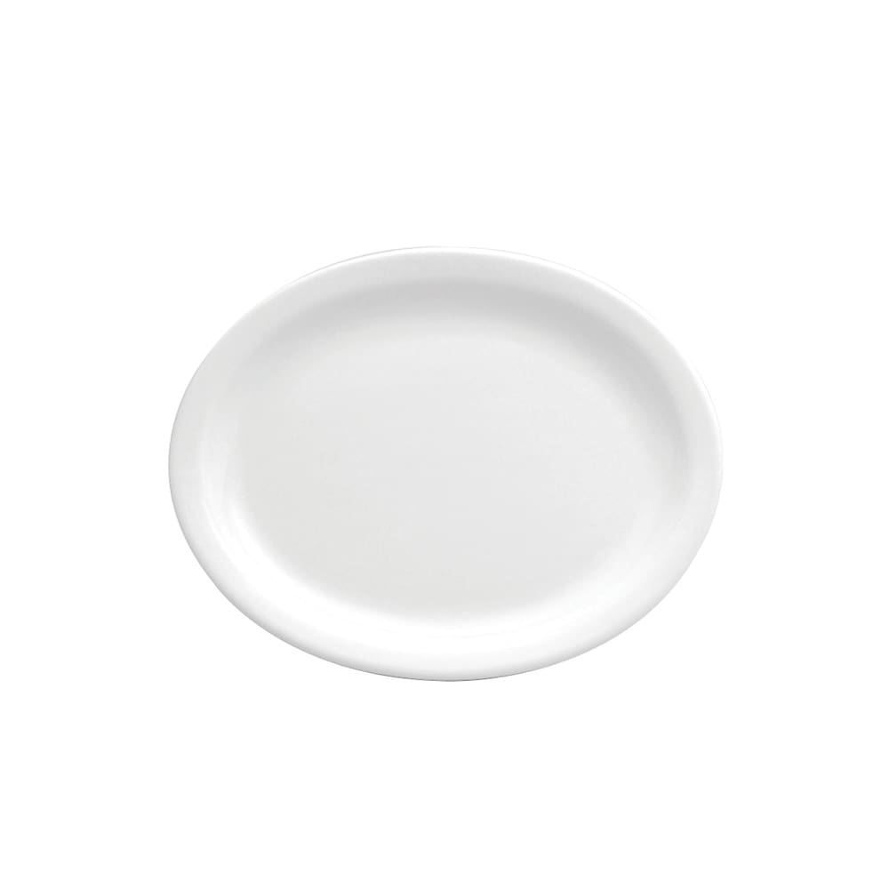Oneida Oval Buffalo Platter - 13 1/2" x 10 3/16", Porcelain, Bright White (F8000000375)