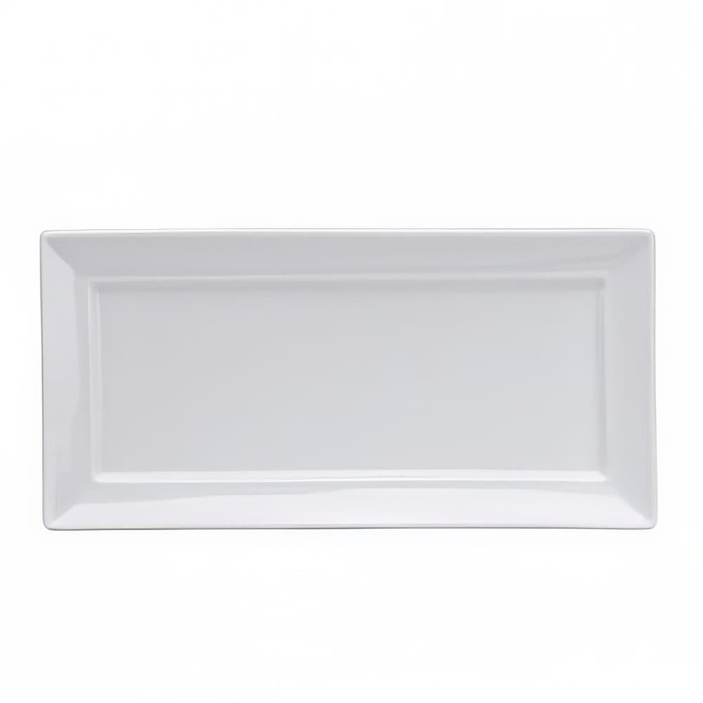 Oneida 10 5/8" x 5 1/4" Rectangular Buffalo Platter - Porcelain, Bright White (F8010000358S)