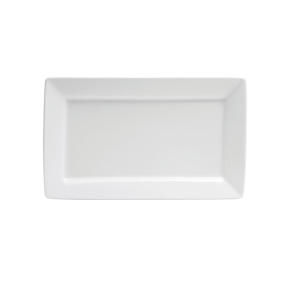 Oneida Rectangular Buffalo Euro Platter - 13 1/4" x 9 1/2", Porcelain, Bright White (F8010000373S)