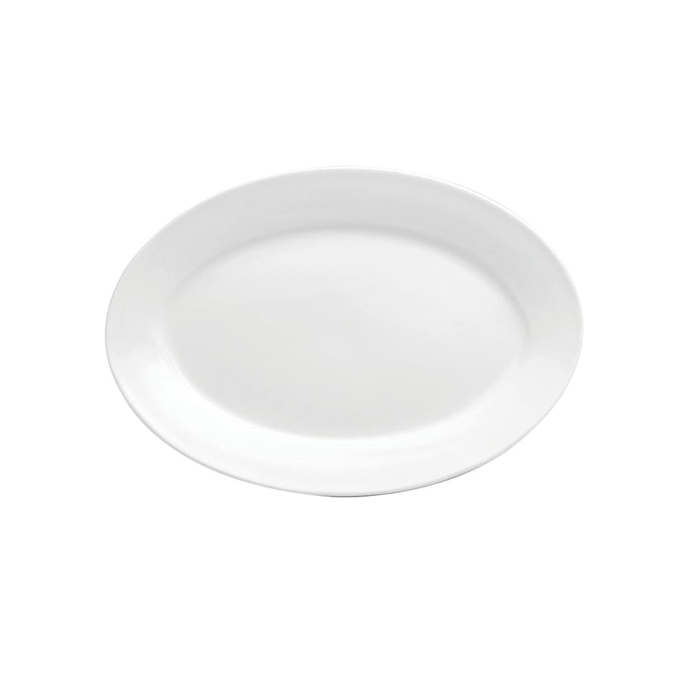 Oneida Oval Buffalo Platter - 15" x 10 3/8", Porcelain, Bright White (F8010000387)
