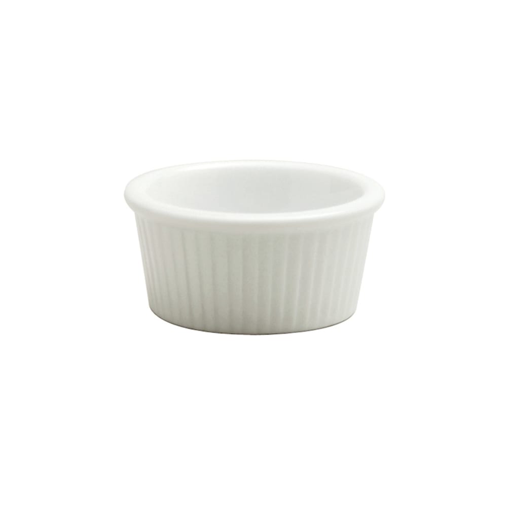 Oneida 2 1/2 oz Round Buffalo Ramekin - Porcelain, Bright White (F8010000612)