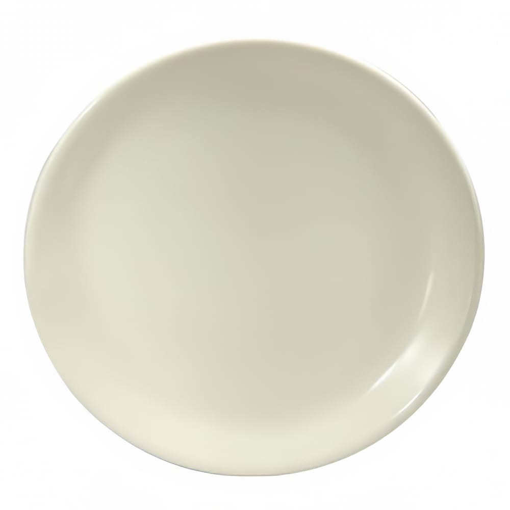 Oneida 7 1/4" Round Buffalo Plate - Porcelain, Cream White (F9000000125C)