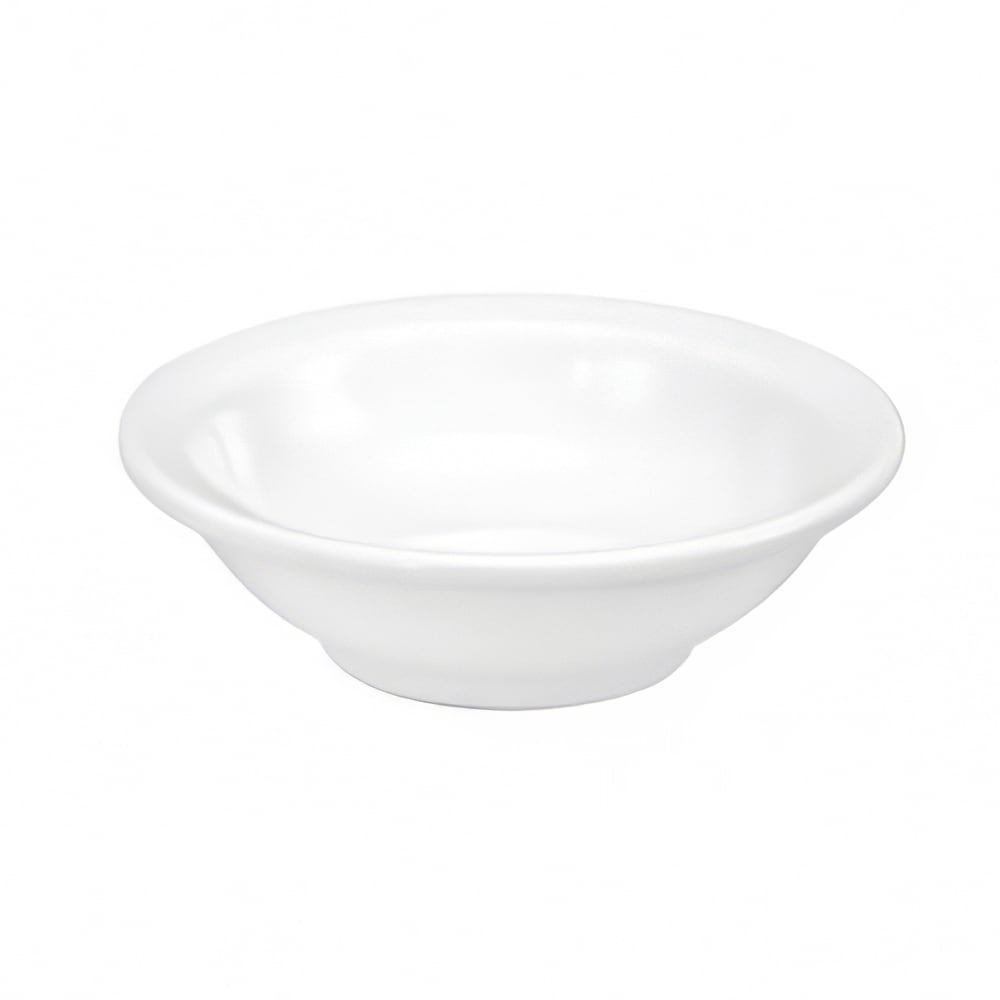 Oneida 6 3/4 oz Round Buffalo Fruit Bowl - Porcelain, Cream White (F9000000711)