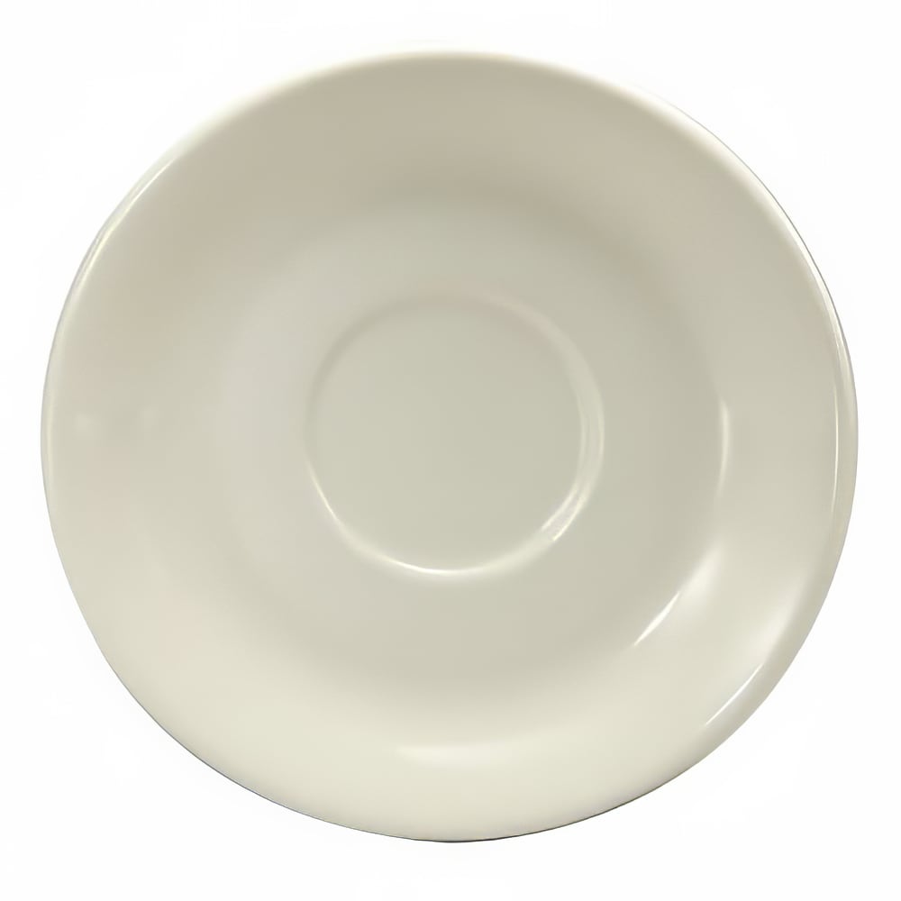 Oneida 6 7/8" Round Buffalo Saucer - Porcelain, Cream White (F9010000504)