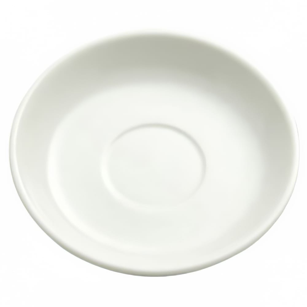 Oneida 4 1/4" Round Buffalo Saucer - Porcelain, Cream White (F9010000505)