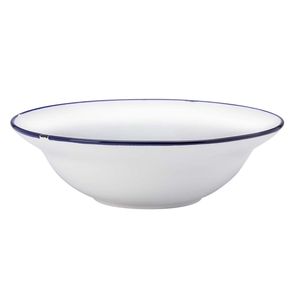 Oneida 25 oz Round Tin Tin™ Pasta Bowl - Porcelain, White & Blue (L2105008751)