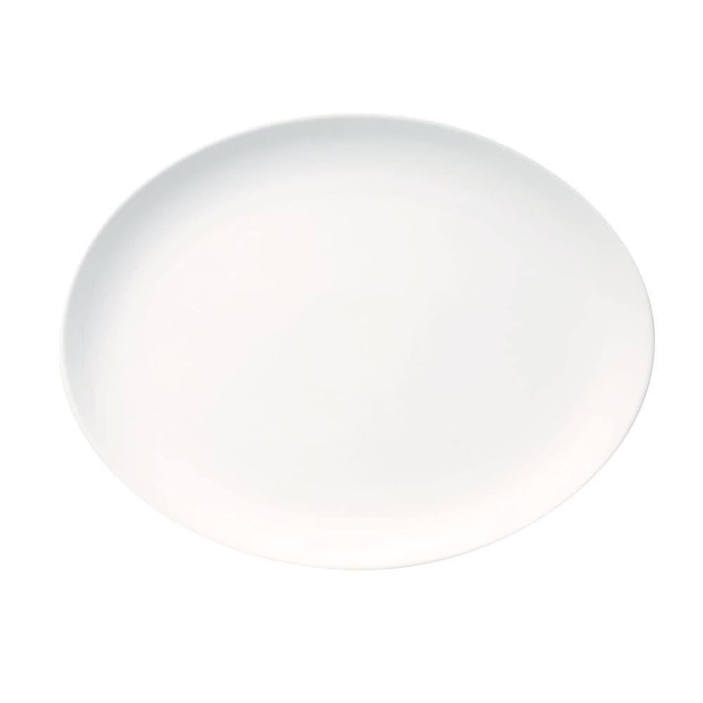 Oneida Oval Verge Plate - 8" x 6", Porcelain, Warm White (L5800000332C)