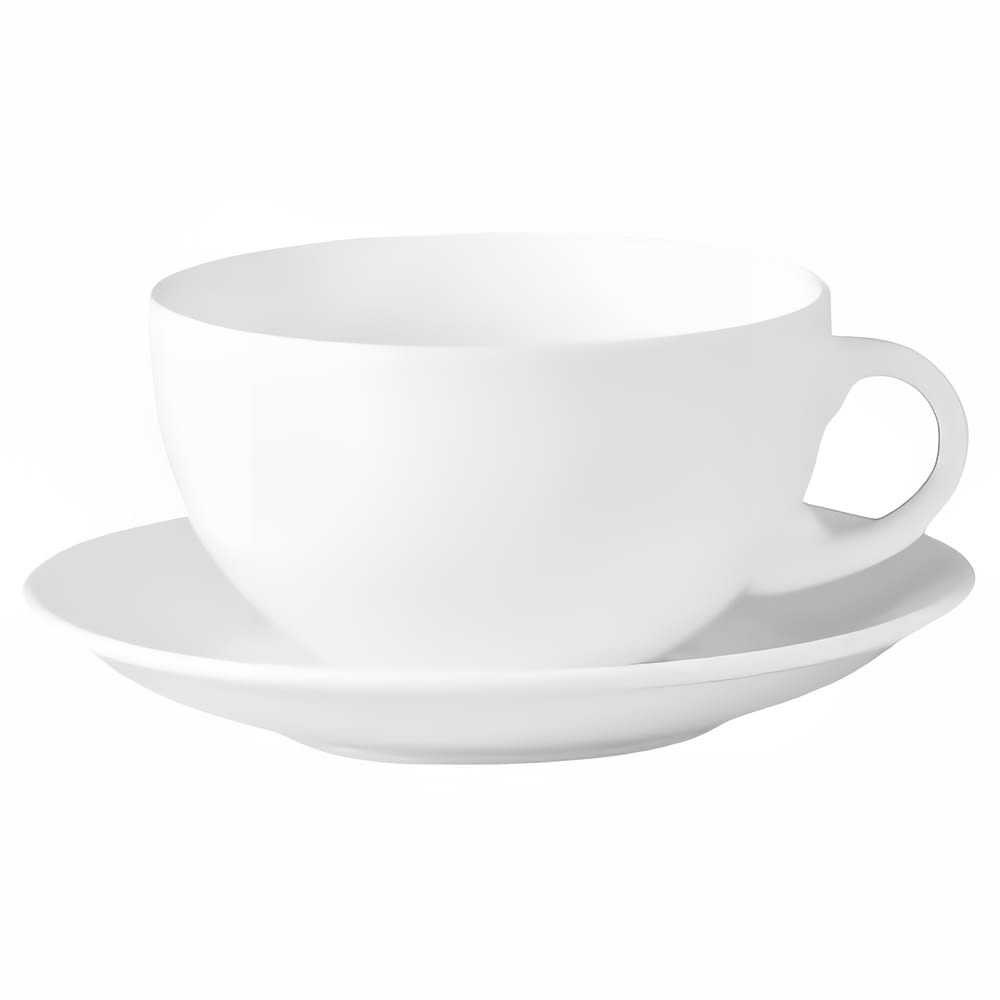 Oneida 6" Round Verge Coffee Saucer - Porcelain, Warm White (L5800000500)