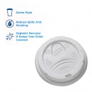 Dixie D9542 Dome Lid for 10 oz to 20 oz PerfecTouch Hot Paper Cups - Plastic, White thumbnail 2