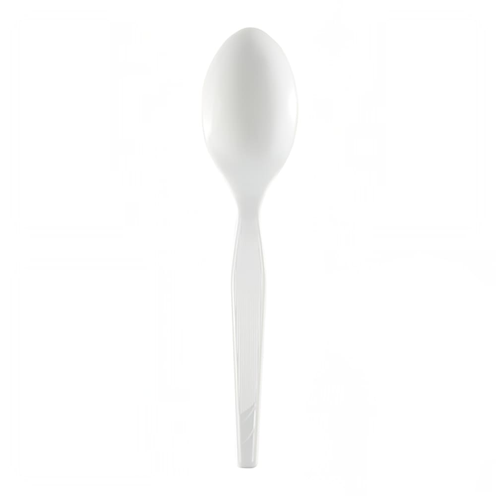 Dixie TM217 5 5/8" Medium Weight Disposable Teaspoon - Polystyrene, White