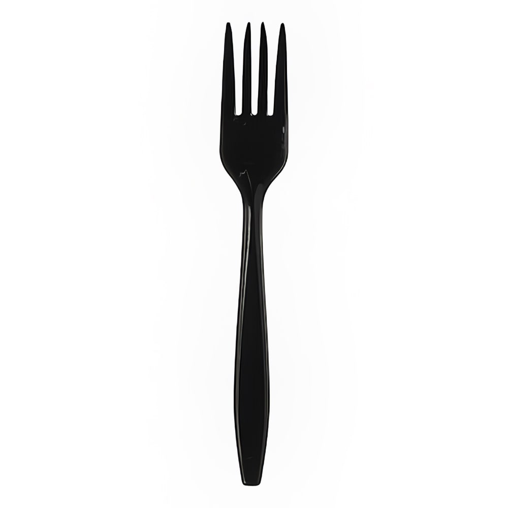 Dixie PFH53C 6 7/8" Heavy Weight Disposable Fork - Polypropylene, Black