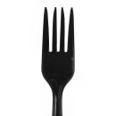 Dixie PFH53C 6 7/8" Heavy Weight Disposable Fork - Polypropylene, Black thumbnail 2