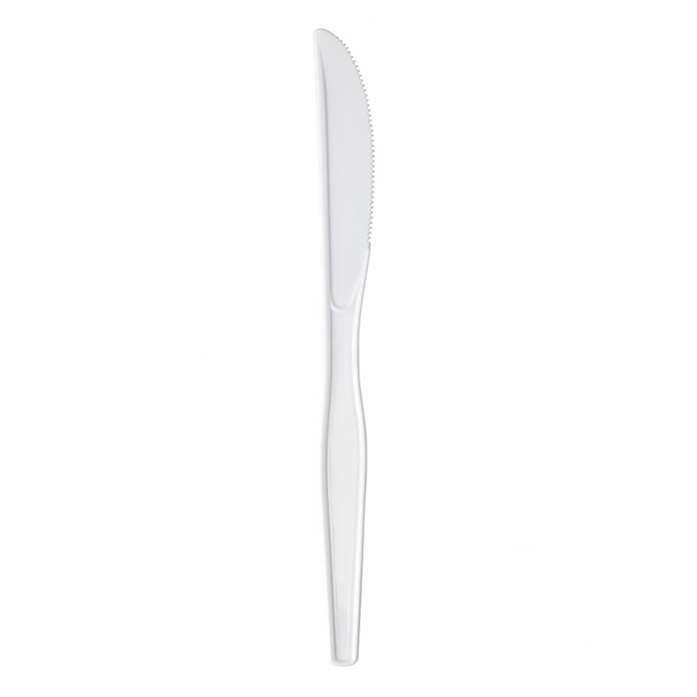 Dixie KH217 7 1/2" Heavy Weight Disposable Knife - Polystyrene, White