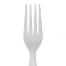 Dixie FH207 7 1/8" Heavy Weight Disposable Fork - Polystyrene, White thumbnail 2