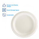 Dixie DBP09W Dixie Basic® 8 1/2" Disposable Plate - Light Weight, Paper, White thumbnail 3