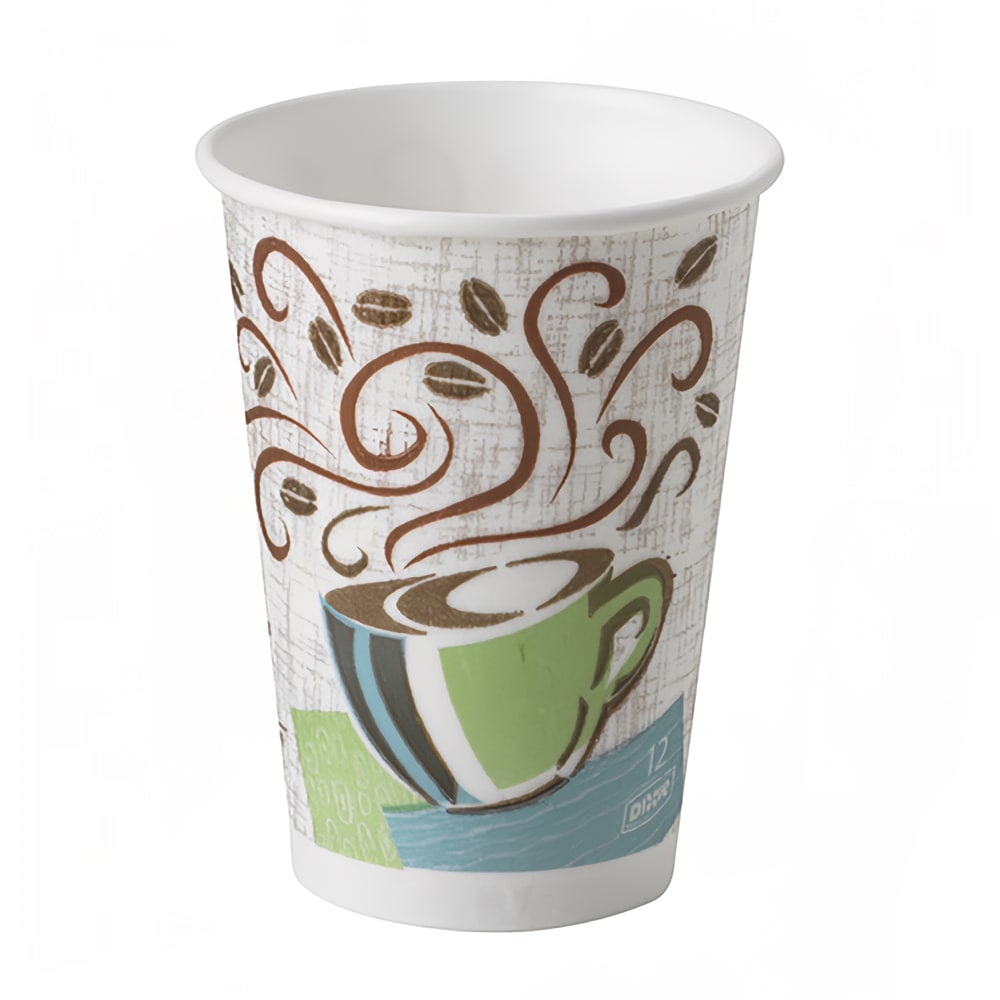 Dixie 5342CDWR PerfecTouch® 12 oz Disposable Hot Cup - Paper, Printed