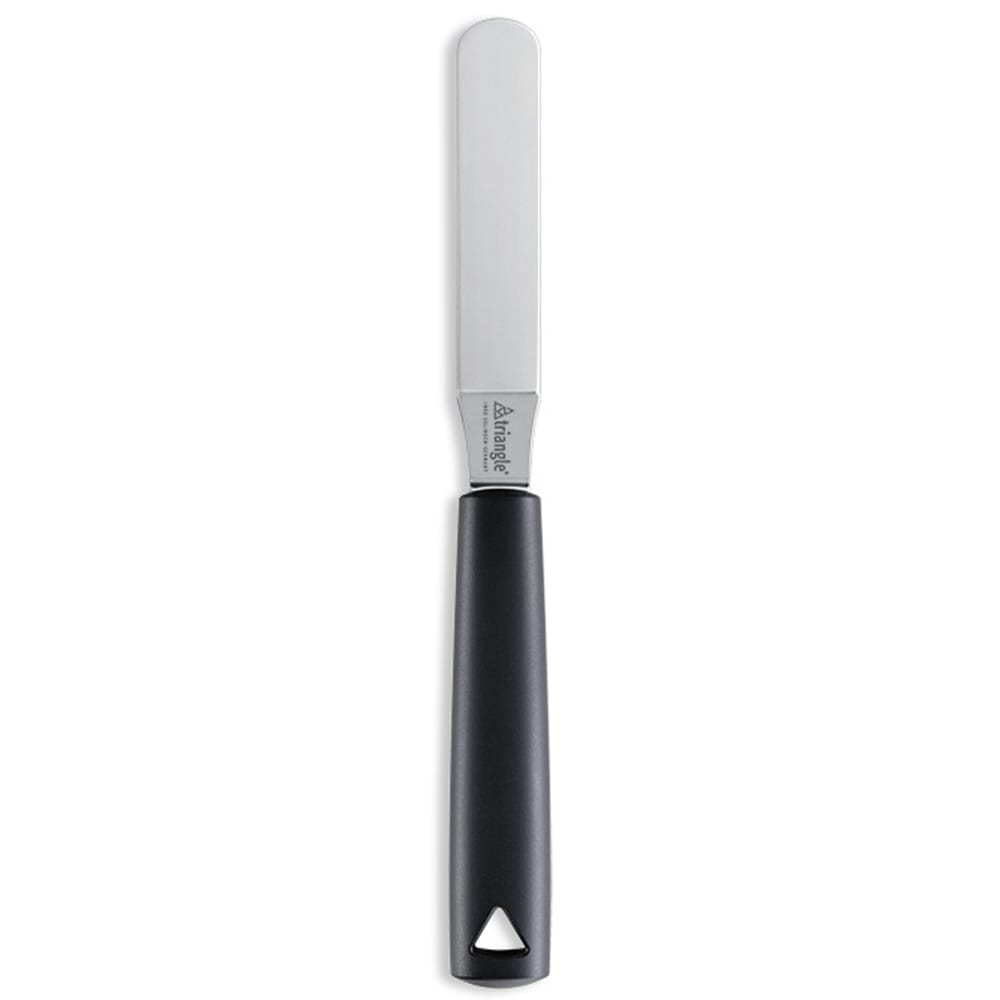 Louis Tellier 3 1/2" Offset Decorating & Icing Spatula w/ Stainless Steel Blade & Black Plastic Handle (725230900)