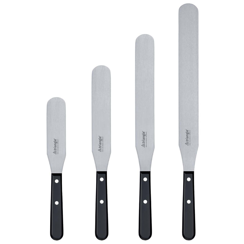 Louis Tellier 10" Decorating & Icing Spatula Stainless Steel Blade & Black Plastic Handle (735102500)