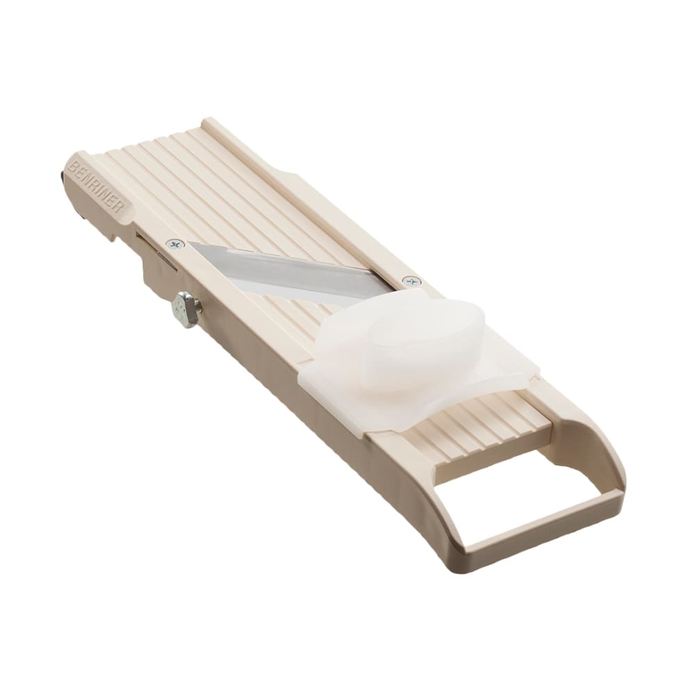 Benriner BN64 Japanese Mandoline Slicer w/ (3) Stainless Steel Blades - ABS Plastic, Beige