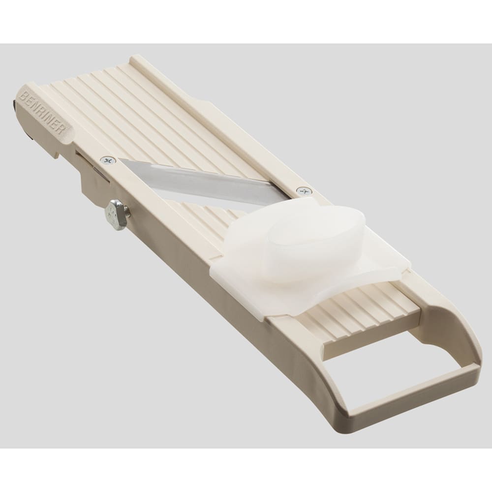 Benriner BN95 Japanese Mandoline Slicer w/ (3) Stainless Steel Blades - ABS Plastic, Beige