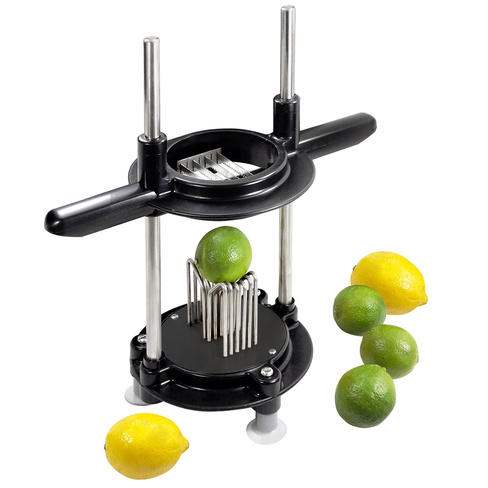 Louis Tellier Manual Lemon Slicer w/ Serrated Stainless Steel Blades & Black Plastic Base (CDX4)