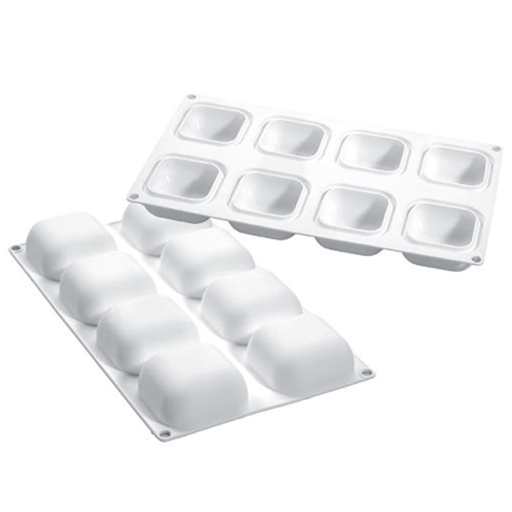 Silikomart Gem Mold w/ 8 Sections - Silicone, White (CURVEGEM100)