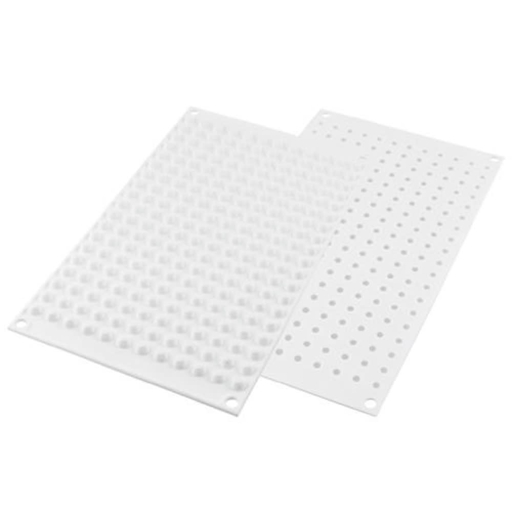 Silikomart Minipearls Mold w/ 228 Sections - Silicone, White (CURVEMINIPEAR1)