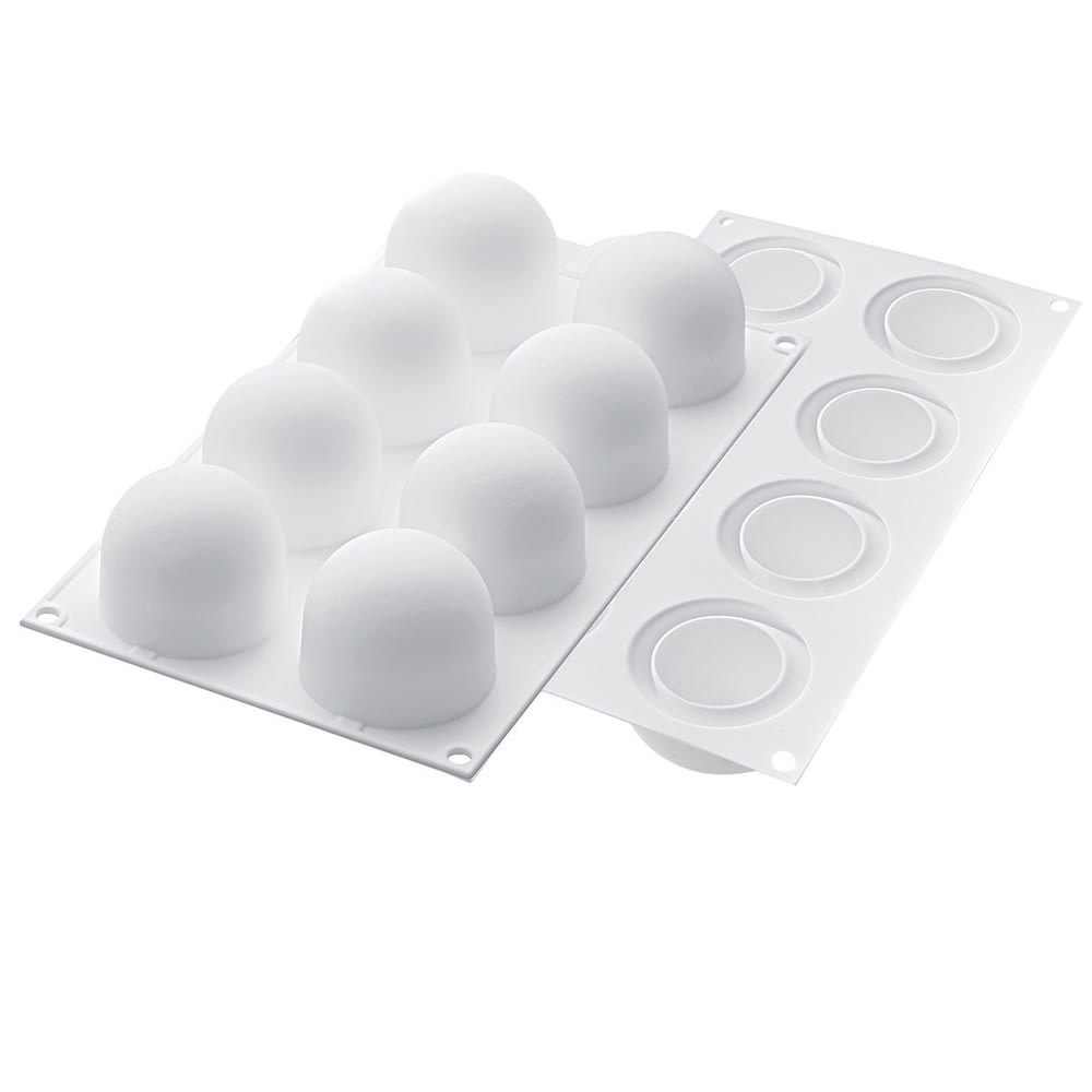 Silikomart Truffle Mold w/ 5 Sections - Silicone, White (CURVETRUFFLE5)