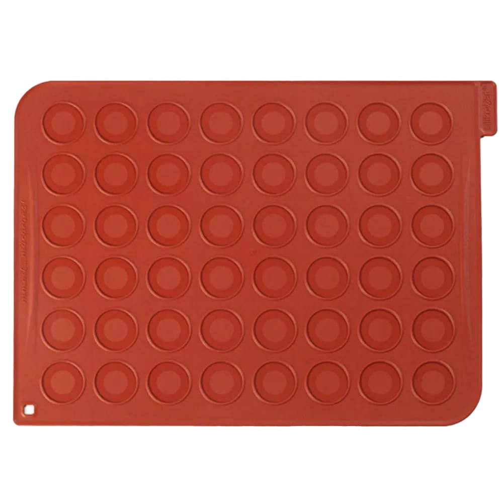 Silikomart Macaron Baking Mat - 15 3/4" x 11 3/4", Silicone, Red (MAC01)