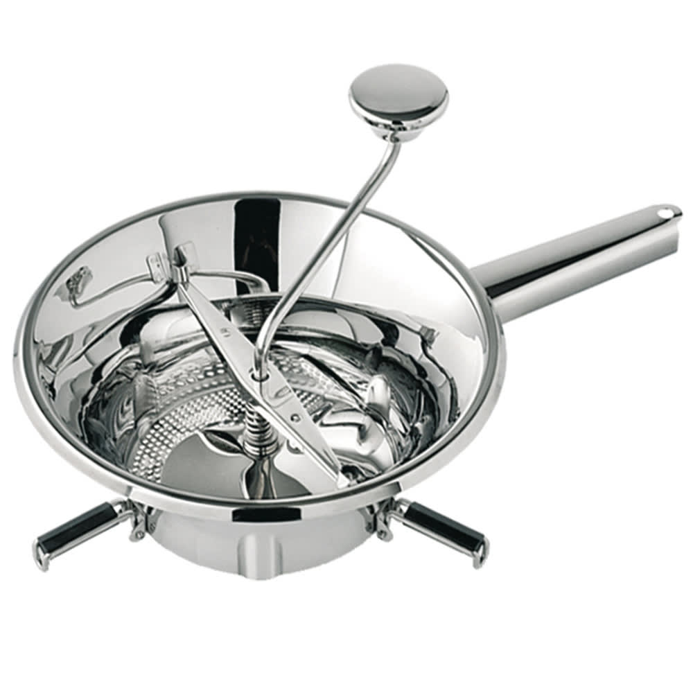 Louis Tellier Food Mill w/ (3) Grids - 14 1/4" Deep, Stainless Steel (N3004X)