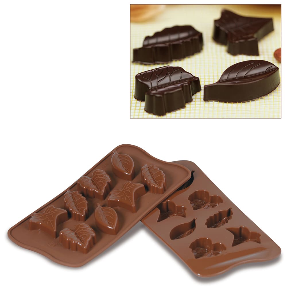 Silikomart Nature Chocolate Mold w/ 8 Sections - Silicone, Brown (SCG10)