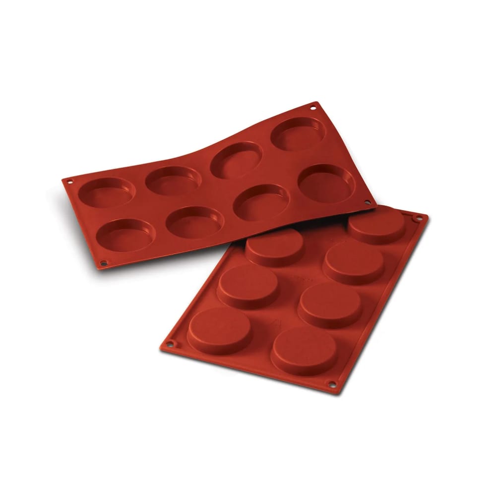 Silikomart Florentine Mold w/ 8 Sections - Silicone, Red (SF029)