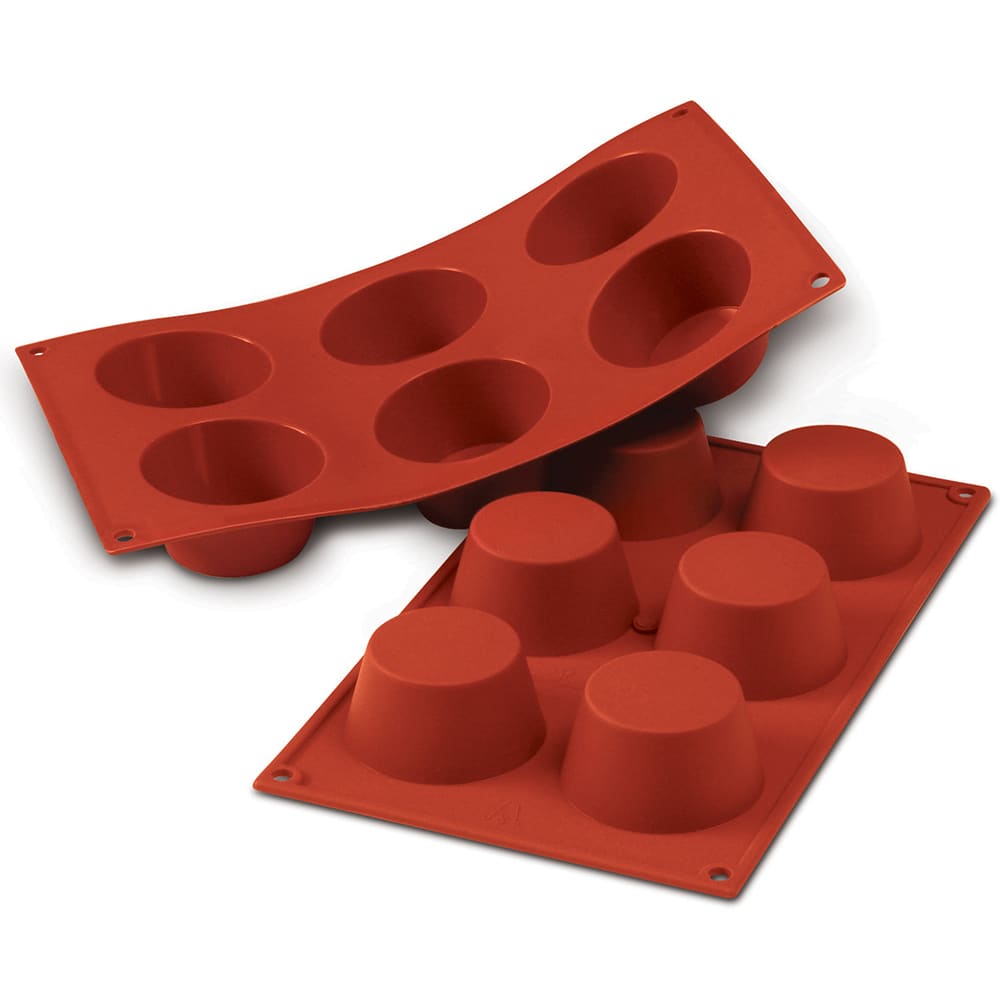 Silikomart Muffin Mold w/ 6 Sections - Silicone, Red (SF052)