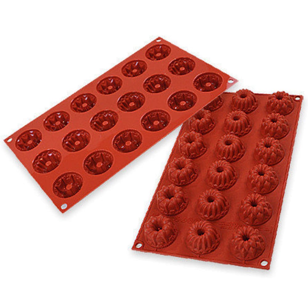 Silikomart Mini Fantasy Mold w/ 18 Sections - Silicone, Red (SF132)