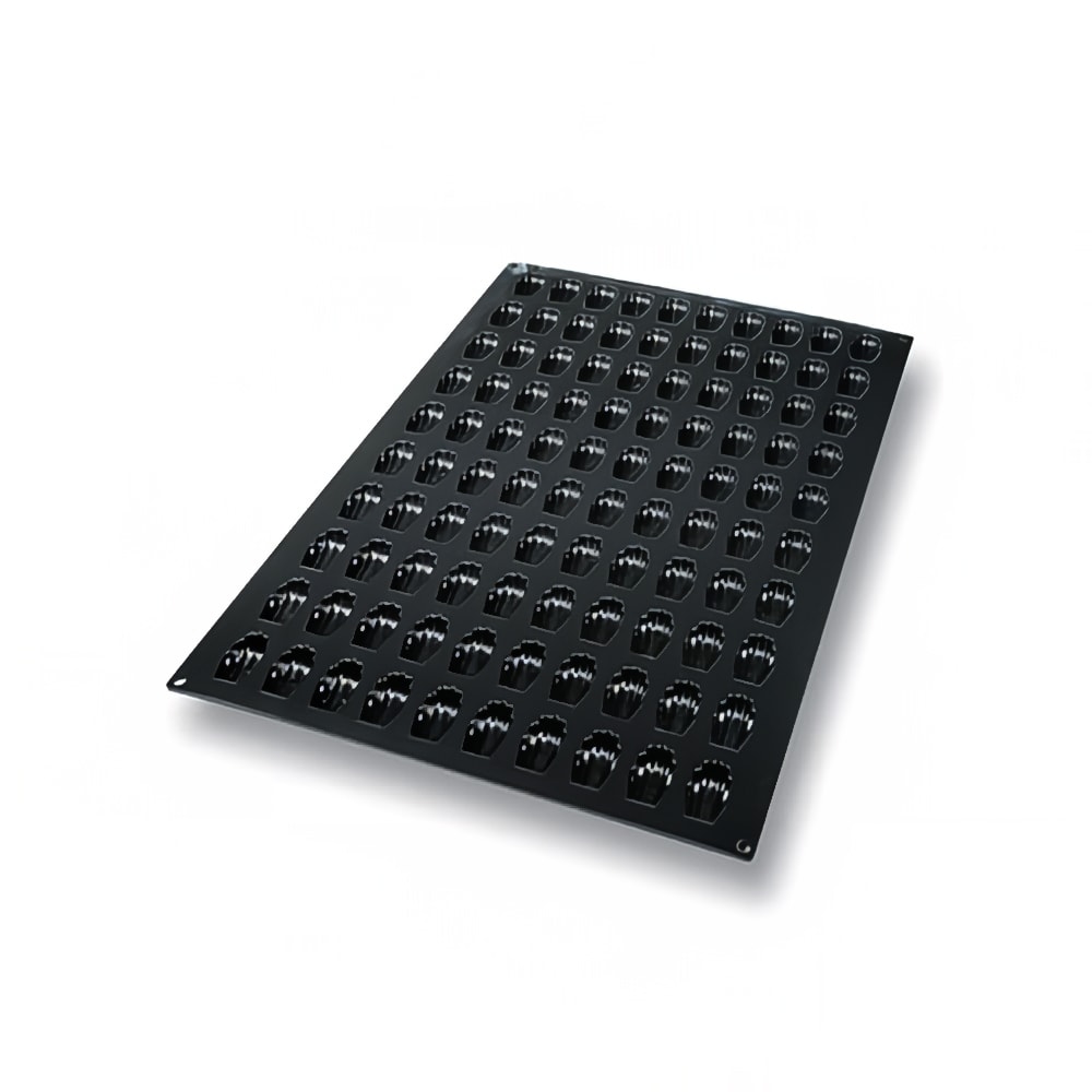 Silikomart Mini Madeleine Mold w/ 100 Sections - Silicone, Black (SQ018)