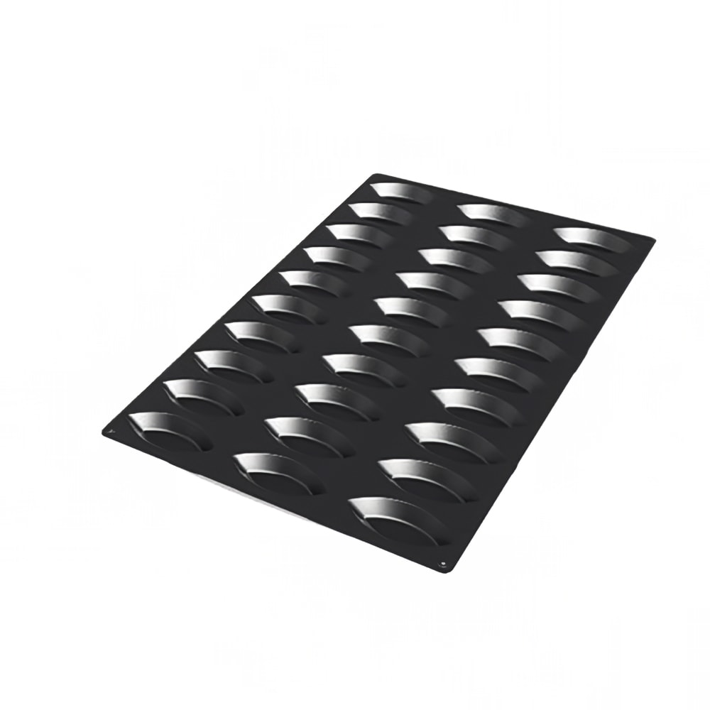 Silikomart Boat Mold w/ 30 Sections - Silicone, Black (SQ054)