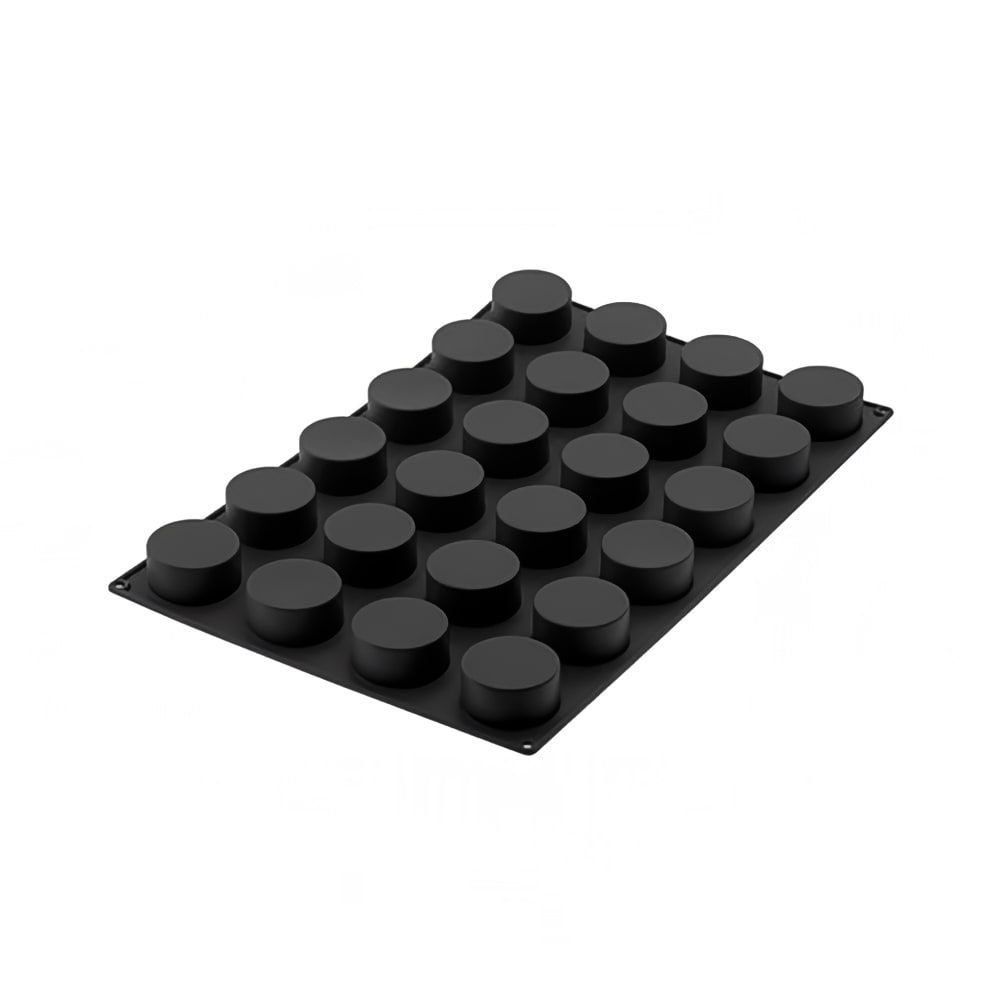 Silikomart Cylinder Mold w/ 24 Sections - Silicone, Black (SQ060)