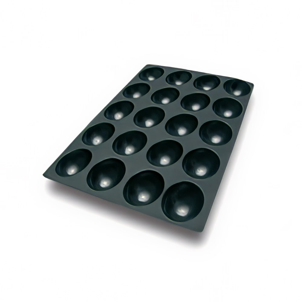 Silikomart Half Sphere Mold w/ 20 Sections - Silicone, Black (SQ064)