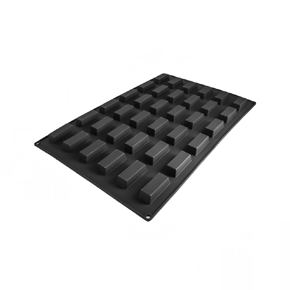 Silikomart Financier Mold w/ 36 Sections - Silicone, Black (SQ069)
