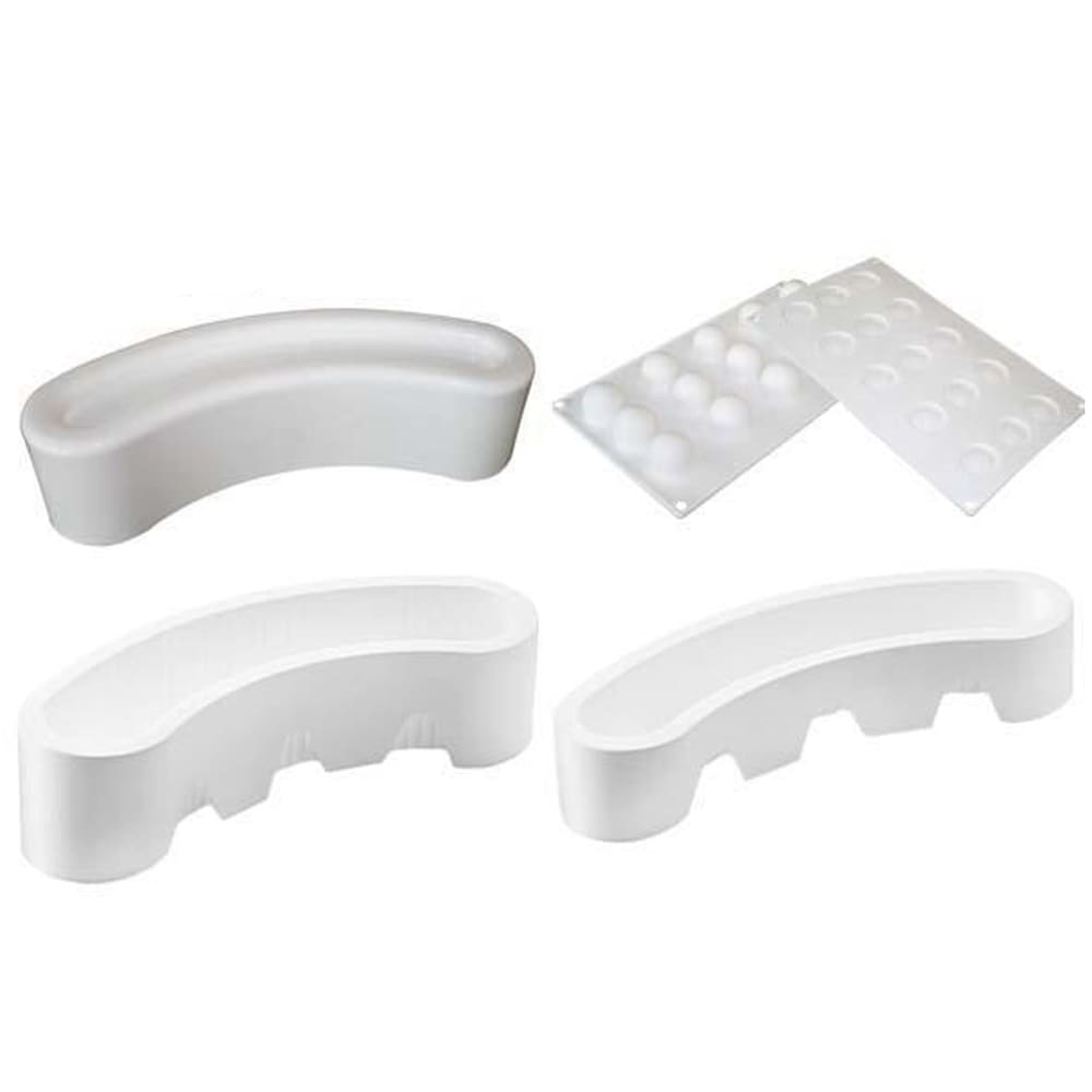 Silikomart Stella Del Circo Mold Kit w/ (4) Molds - Silicone, White (STELLADELCIRCO)