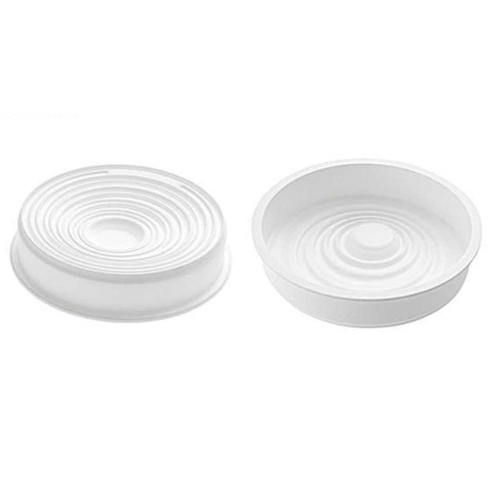 Silikomart 8" Round Waves Mold - Silicone, White (VAGUE)