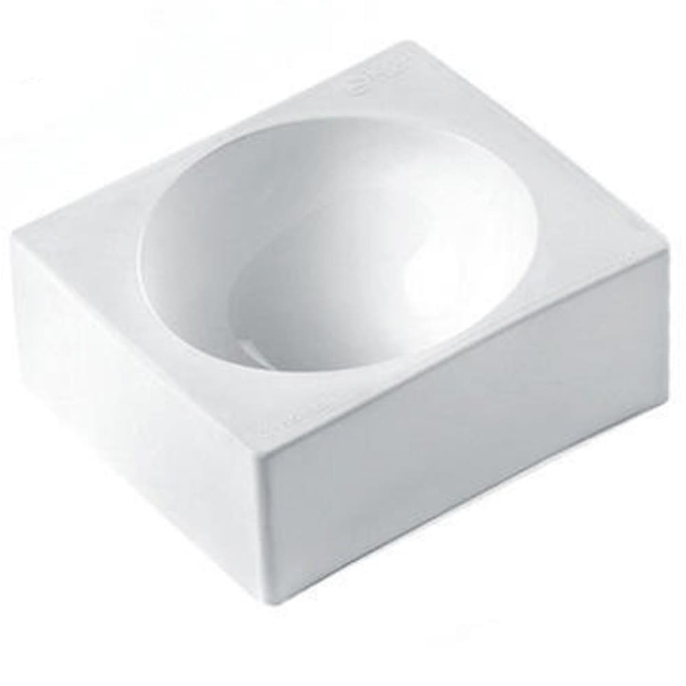 Silikomart 6 1/5" Round Zuccotto Mold - Silicone, White (ZUC1601)