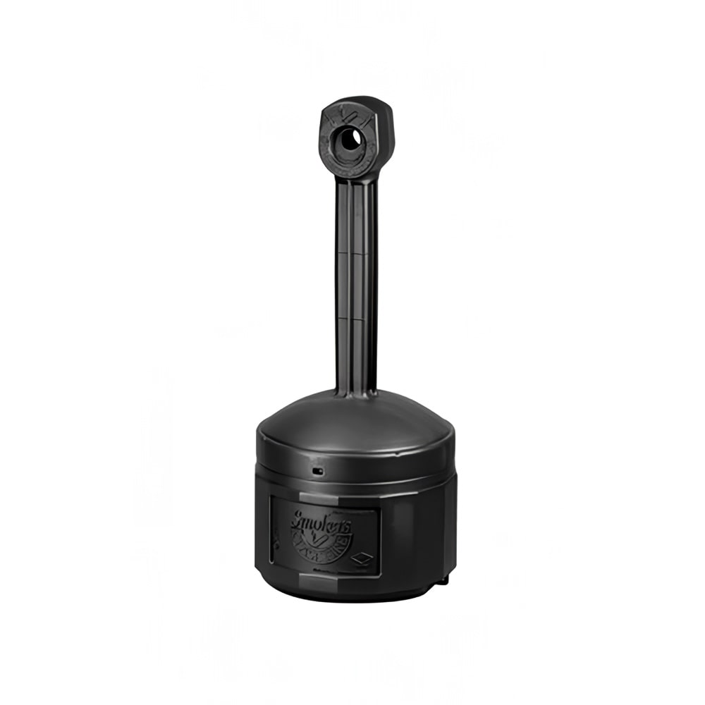 Justrite 26800D 4 gal Cease-Fire® Cigarette Butt Receptacle - 38 1/2"H, Polyethylene, Deco Black