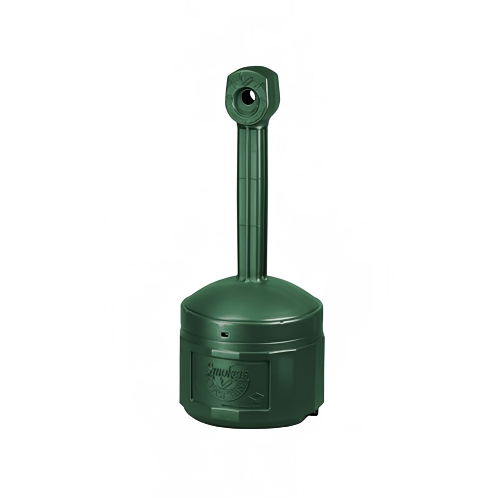 Justrite 26800G 4 gal Cease-Fire® Cigarette Butt Receptacle - 38 1/2"H, Polyethylene, Forest Green