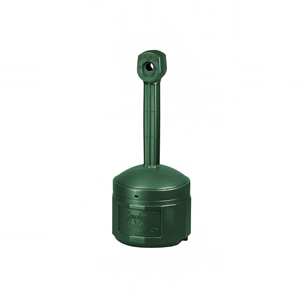 Justrite 26806G 1 gal Cease-Fire® Cigarette Butt Receptacle - 30"H, Polyethylene, Forest Green