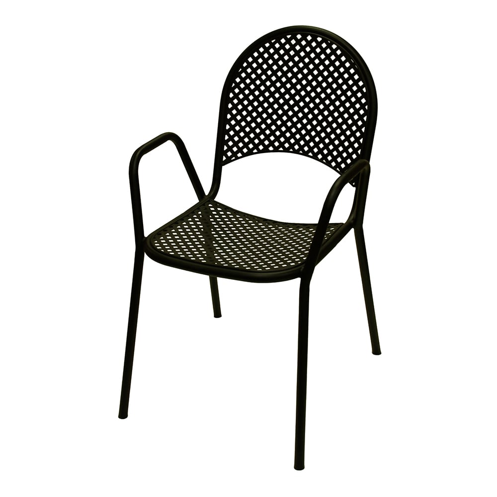 American Tables & Seating Indoor/Outdoor Armchair - Metal, Black (90B)