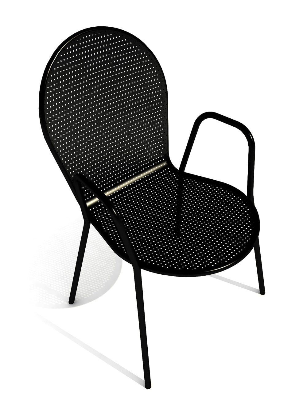American Tables & Seating Indoor/Outdoor Armchair - Metal, Black (93)