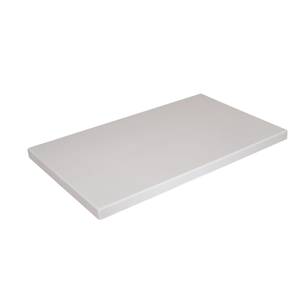 American Tables & Seating 30" x 48" Rectangular Resin Table Top, Pure White (ATR3048-PW)