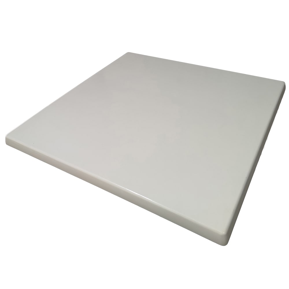 American Tables & Seating 27 1/2" Square Laminate Table Top - Indoor/Outdoor, Pearl White (ATS-ATO2828-214)